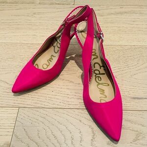 Sam Edelman Women's Pink Slingback Heels